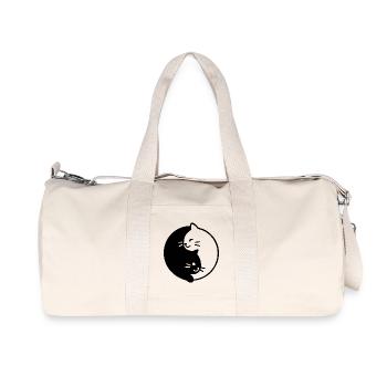 Yin und Yang katzen Duo - Recycelte Canvas-Sporttasche von Stanley/Stella - Naturweiß - Vorne