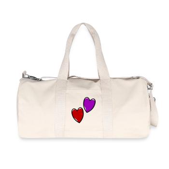 Hearts Love - Recycled Canvas Sports Bag by Stanley/Stella - natural - Front