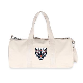 Bear Football Game Day Fan Wildlife Humor - Recycled Canvas Sports Bag by Stanley/Stella - natural - Front
