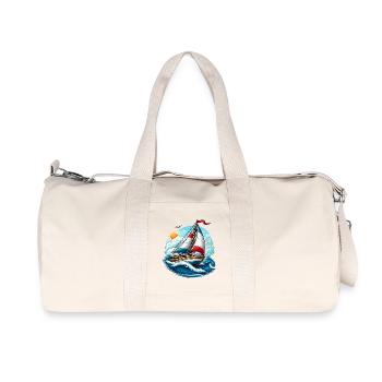Voilier - Sac de sport en toile recyclée Stanley/Stella - blanc naturel - Devant