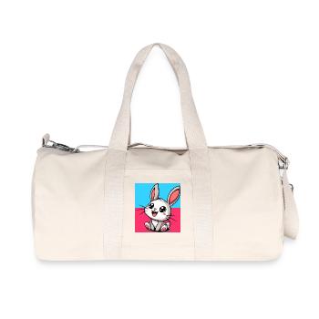 Kaninchen - Recycelte Canvas-Sporttasche von Stanley/Stella - Naturweiß - Vorne