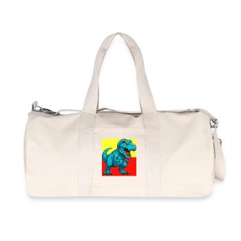 dinosaure - Sac de sport en toile recyclée Stanley/Stella - blanc naturel - Devant
