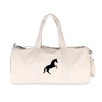 Horse Silhouettes Black Gift Rider - Recycled Canvas Sports Bag by Stanley/Stella - natural - Front