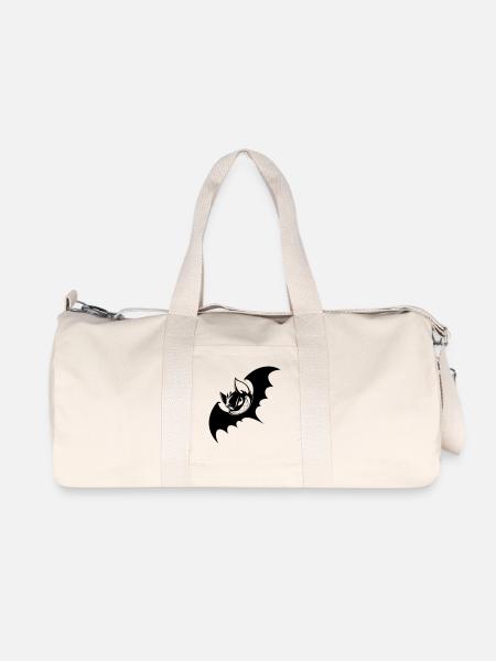 Grinsende Fledermaus – Evil Cartoon Bat - Recycelte Canvas-Sporttasche von Stanley/Stella - Naturweiß