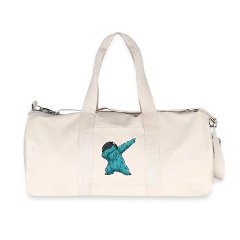 Dabbing Monster Fluffonster Fluffo Dancing - Recycled Canvas Sports Bag by Stanley/Stella - natural - Front