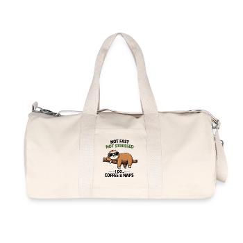 Chill Sloth Coffee & Naps - Recycled Canvas Sports Bag by Stanley/Stella - natural - Front