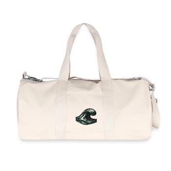 Japanese Retro Wave Ocean - Recycled Canvas Sports Bag by Stanley/Stella - natural - Front