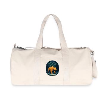 Nordlichtbär im Wald - Recycelte Canvas-Sporttasche von Stanley/Stella - Naturweiß - Vorne