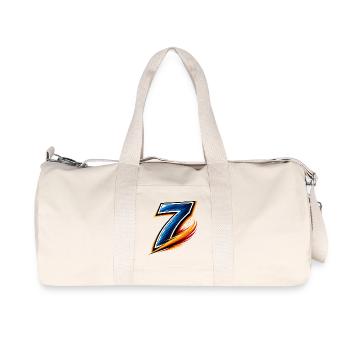 Number 7 Soccer Shirt Player Speed - Recycled Canvas Sports Bag by Stanley/Stella - natural - Front