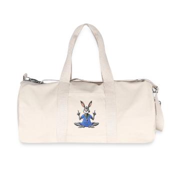 Yoga par âne - Sac de sport en toile recyclée Stanley/Stella - blanc naturel - Devant