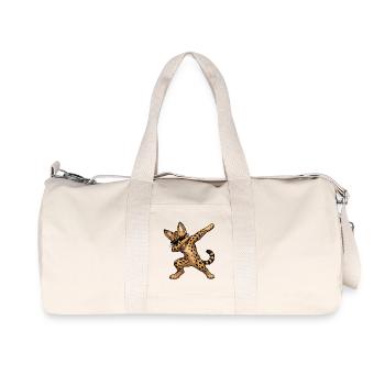Dabbing Savannah Katze - Recycelte Canvas-Sporttasche von Stanley/Stella - Naturweiß - Vorne