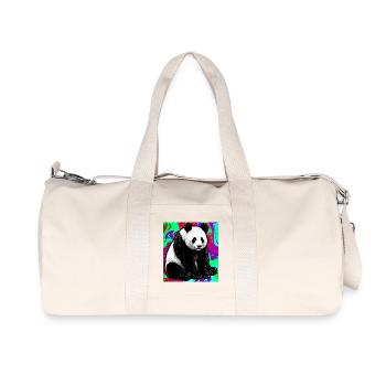 panda - Sac de sport en toile recyclée Stanley/Stella - blanc naturel - Devant