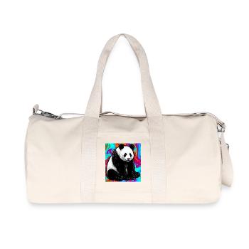 panda - Sac de sport en toile recyclée Stanley/Stella - blanc naturel - Devant