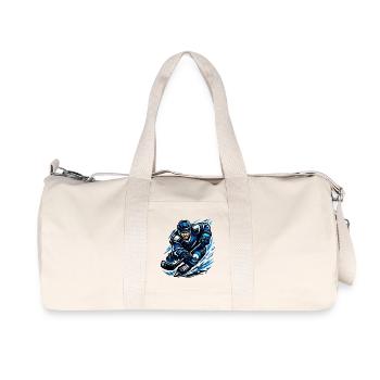 Blitzender Eishockeyspieler - Recycled Canvas Sports Bag by Stanley/Stella - natural - Front