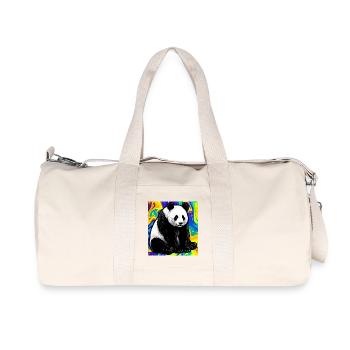 Panda - Recycelte Canvas-Sporttasche von Stanley/Stella - Naturweiß - Vorne