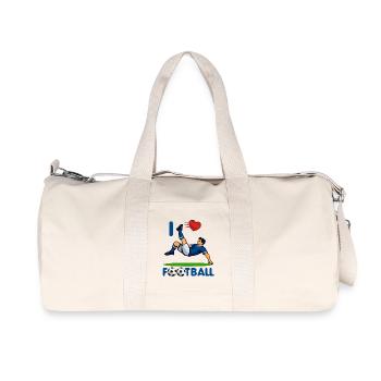HerzKick Overhead Kick Football - Recycled Canvas Sports Bag by Stanley/Stella - natural - Front