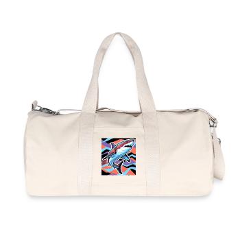 Requin - Sac de sport en toile recyclée Stanley/Stella - blanc naturel - Devant