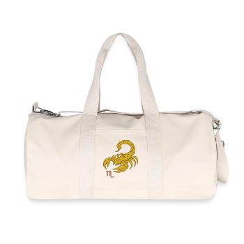 Geometric Gold Scorpio -Scorpio - Recycled Canvas Sports Bag by Stanley/Stella - natural - Front