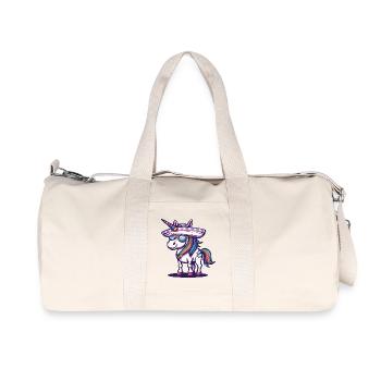 Unicorn Funny Sombrero - Recycled Canvas Sports Bag by Stanley/Stella - natural - Front