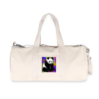 Panda - Recycelte Canvas-Sporttasche von Stanley/Stella - Naturweiß - Vorne