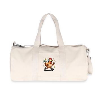Free-range player rooster chicken - Recycled Canvas Sports Bag by Stanley/Stella - natural - Front