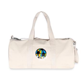 Glaube an Dich Fußball - Recycelte Canvas-Sporttasche von Stanley/Stella - Naturweiß - Vorne