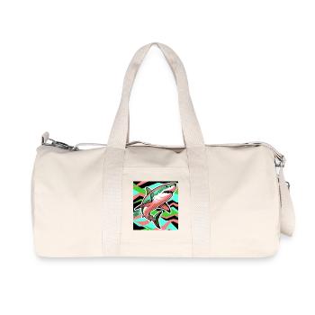 Requin - Sac de sport en toile recyclée Stanley/Stella - blanc naturel - Devant