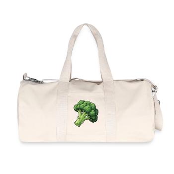 Cartoon vif en brocoli - Sac de sport en toile recyclée Stanley/Stella - blanc naturel - Devant