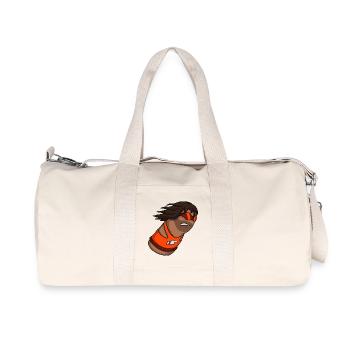 Slam – Cartoon Thumb Character - Recycelte Canvas-Sporttasche von Stanley/Stella - Naturweiß - Vorne