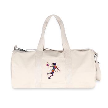 Handball Handballer Handball Trainer Fan Geschenk - Recycelte Canvas-Sporttasche von Stanley/Stella - Naturweiß - Vorne