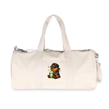 Süßer Koala mit Matcha Latte - Recycelte Canvas-Sporttasche von Stanley/Stella - Naturweiß - Vorne