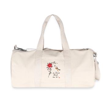 Glück  - Recycelte Canvas-Sporttasche von Stanley/Stella - Naturweiß - Vorne
