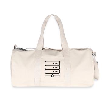 Server-Racklinien-Symbol - Recycelte Canvas-Sporttasche von Stanley/Stella - Naturweiß - Vorne