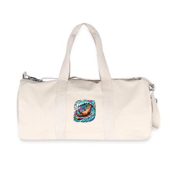 Relaxed Surfer Otter - Recycelte Canvas-Sporttasche von Stanley/Stella - Naturweiß - Vorne