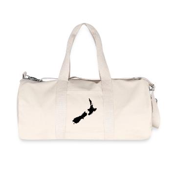 Carte Nouvelle-Zélande - Sac de sport en toile recyclée Stanley/Stella - blanc naturel - Devant