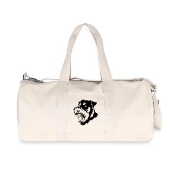 Schnauzer Kopf - Recycelte Canvas-Sporttasche von Stanley/Stella - Naturweiß - Vorne