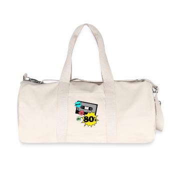 80er Party,Fun Shirt,80er back to the 80..(25) - Recycelte Canvas-Sporttasche von Stanley/Stella - Naturweiß - Vorne