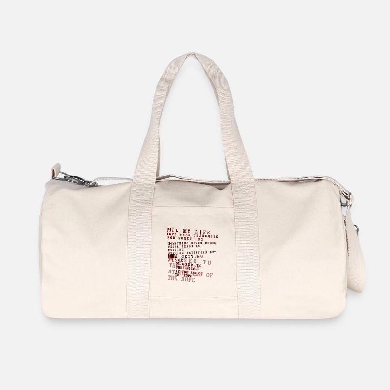 mein ganzes Leben - foo kämpfer - Recycelte Canvas-Sporttasche von Stanley/Stella - Naturweiß