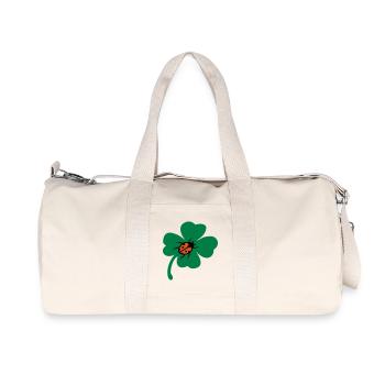 Lucky Cloverleaf Ladybug - Recycled Canvas Sports Bag by Stanley/Stella - natural - Front