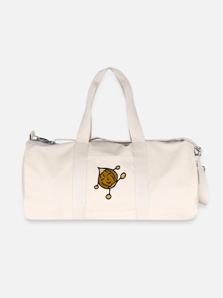 Nut hazelnut funny cool positive food - Recycled Canvas Sports Bag by Stanley/Stella - natural