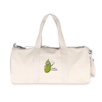 Herumgurken - lustige Gurke Geschenkidee - Recycelte Canvas-Sporttasche von Stanley/Stella - Naturweiß - Vorne