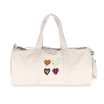 herzen variation vierte - Recycelte Canvas-Sporttasche von Stanley/Stella - Naturweiß - Vorne