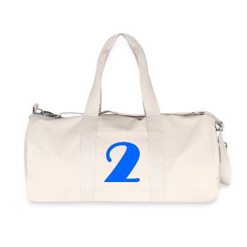 2 YEARS. 2ND ANNIVERSARY. BIRTHDAY 2 YEARS. 2 - Recycled Canvas Sports Bag by Stanley/Stella - natural - Front