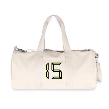 15 YEARS. 15. 15th ANNIVERSARY. BIRTHDAY 15 YEARS. - Recycled Canvas Sports Bag by Stanley/Stella - natural - Front