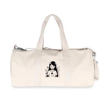 Abstract Cosmic Wave Pattern Tee - Recycled Canvas Sports Bag by Stanley/Stella - natural - Front