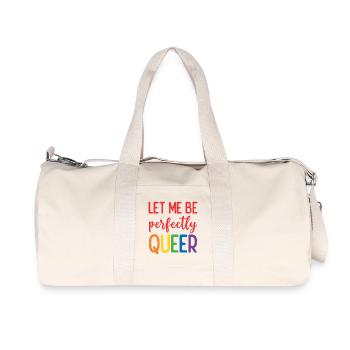 Pride Month - Let Me Be Perfectly Queer - Recycled Canvas Sports Bag by Stanley/Stella - natural - Front