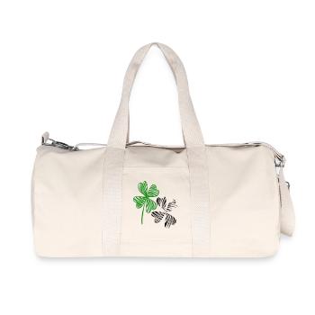 Trèfles, bonheur - Sac de sport en toile recyclée Stanley/Stella - blanc naturel - Devant