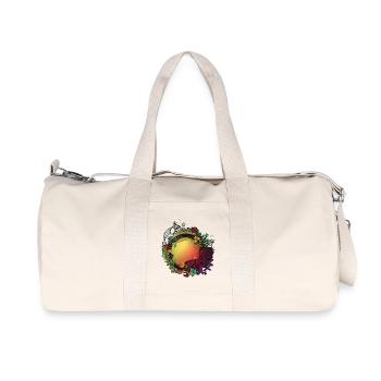Roseraie luxuriante et colorée au look Art Nouveau - Sac de sport en toile recyclée Stanley/Stella - blanc naturel - Devant