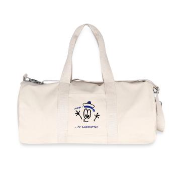 Ahoi ihr Landratten, Matrose - Recycelte Canvas-Sporttasche von Stanley/Stella - Naturweiß - Vorne