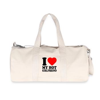 I love my girlfriend - Sac de sport en toile recyclée Stanley/Stella - blanc naturel - Devant